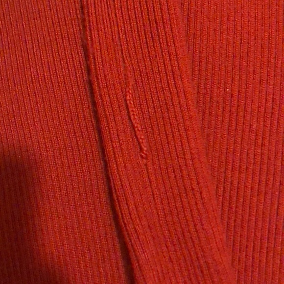 Uniqlo ribbed knit dress sweater red S - Picture 8 of 8